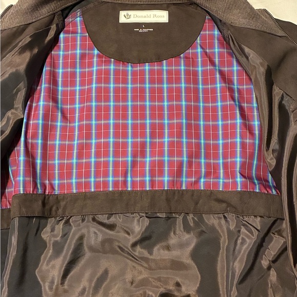 DONALD ROSS Men's Microfiber Suede Jacket Size Large - Picture 6 of 11